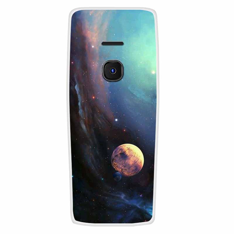 For Nokia 8210 4G Case Soft Silicone Space Landscape Covers for Nokia 6300 4G Cases Colorful Bumpers Cat Phone Protective Bags
