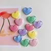 6pcs Glitter Colored Loving Heart Fridge Magnet Po Wall Message Board Magnetic Bulletin Board Decoration Stickers Home Decor