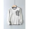 Authentic Japanese-Style Functional Crewneck Sweatshirt, Long-Sleeve Autumn and Winter Fleece Jacket for Men, Color-Blocking Couple's Versatile Top