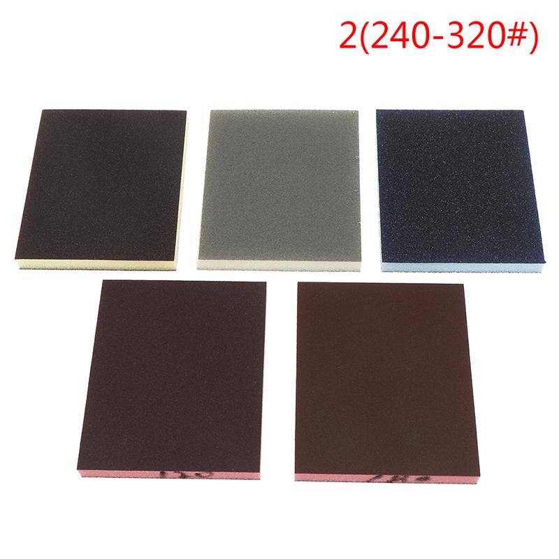 2pcs Polishing Sanding Sponge Block Pad Sandpaper Assorted Abrasive Tool