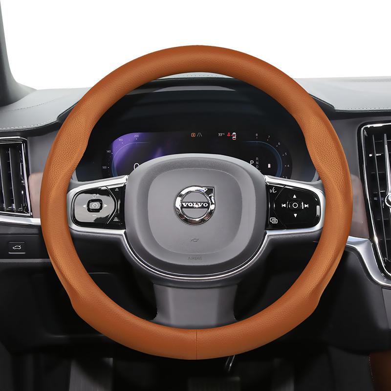 Для Volvo Накладка на руль Ультратонкая Искусственная кожа Подходит V40 V70 C30 S60 S40 Ex30 S90 Xc90 S80 Fm Fh XC60 V90 XC40 Аксессуары
