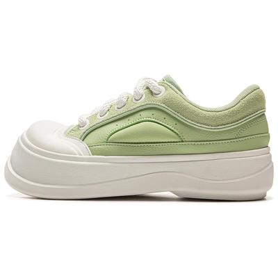 Li Ning Honey Толстая подошва Увеличивающая рост обувь для большого пальца ноги Классические удобные модные нескользящие износостойкие низкие туфли для скейтбординга AGCV096-4