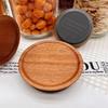 Круглая банка с regular-горлышком, деревянные крышки с герметичным силиконовым уплотнением, крышки для консервирования, стеклянная банка