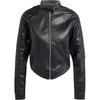 Originals Adibreak Premium Pleather Track Top Fashion Casual Sports Slim Jacket Women Jackets Black IW3428
