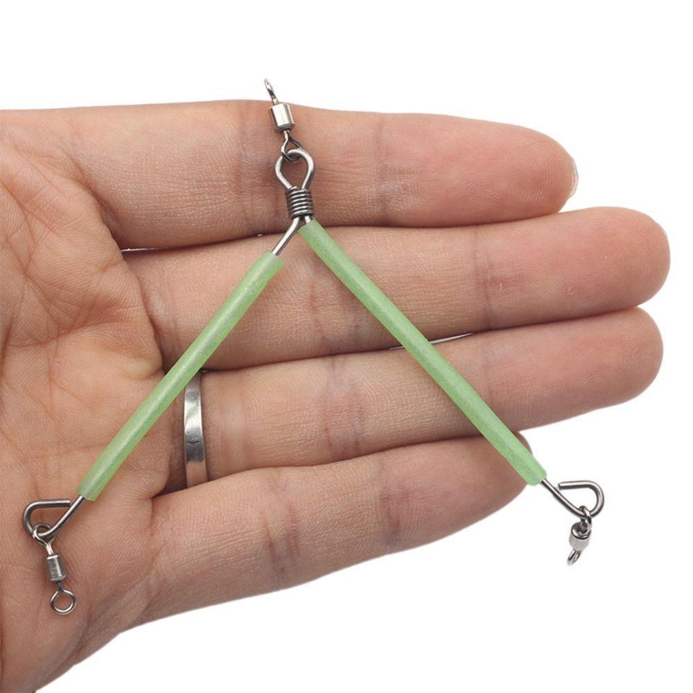 5PCS Luminous Fishing Balance Connector Trident Swivel Fishing Connector Saltwater