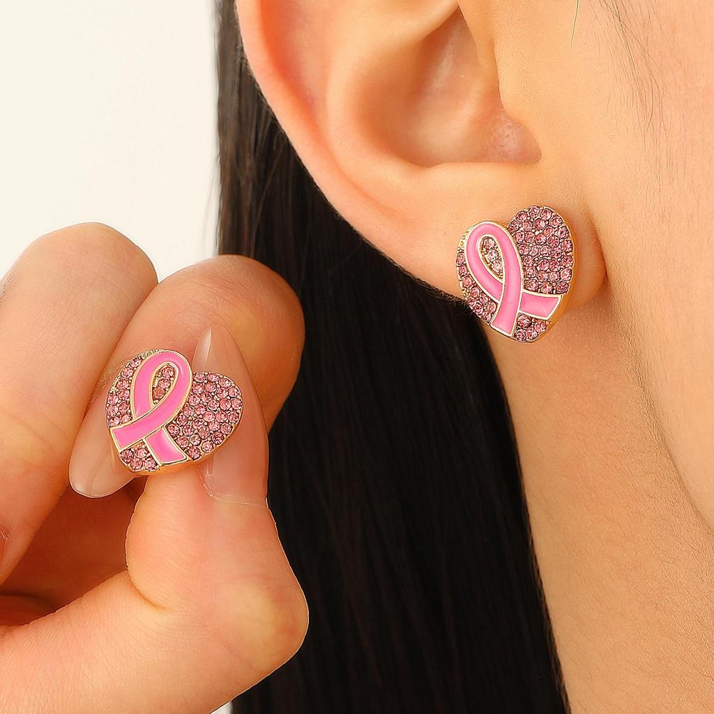 Ожерелье в знак осведомленности о раке молочной железы и Браслет для профилактики СПИДа с значком красной ленты