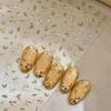 Golden Leaf Nail Sticker Bronzing Spring Flowers Decal Nail Art Sticker