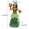 Hawaii Dashboard Bobblehead Ornament Solar Powered Dancing Shaking Head Doll Funny Hulagirl Cartoon Decor Car Accessory