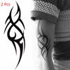 2 Pcs Stylish 3D New Man's Half Sleeve Arm Temporary Totem Tattoo Stickers Body Art Tatoo