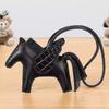 Hand-Stitched Genuine Leather Pony Bag Charm - Cute Lambskin Flying Horse Design