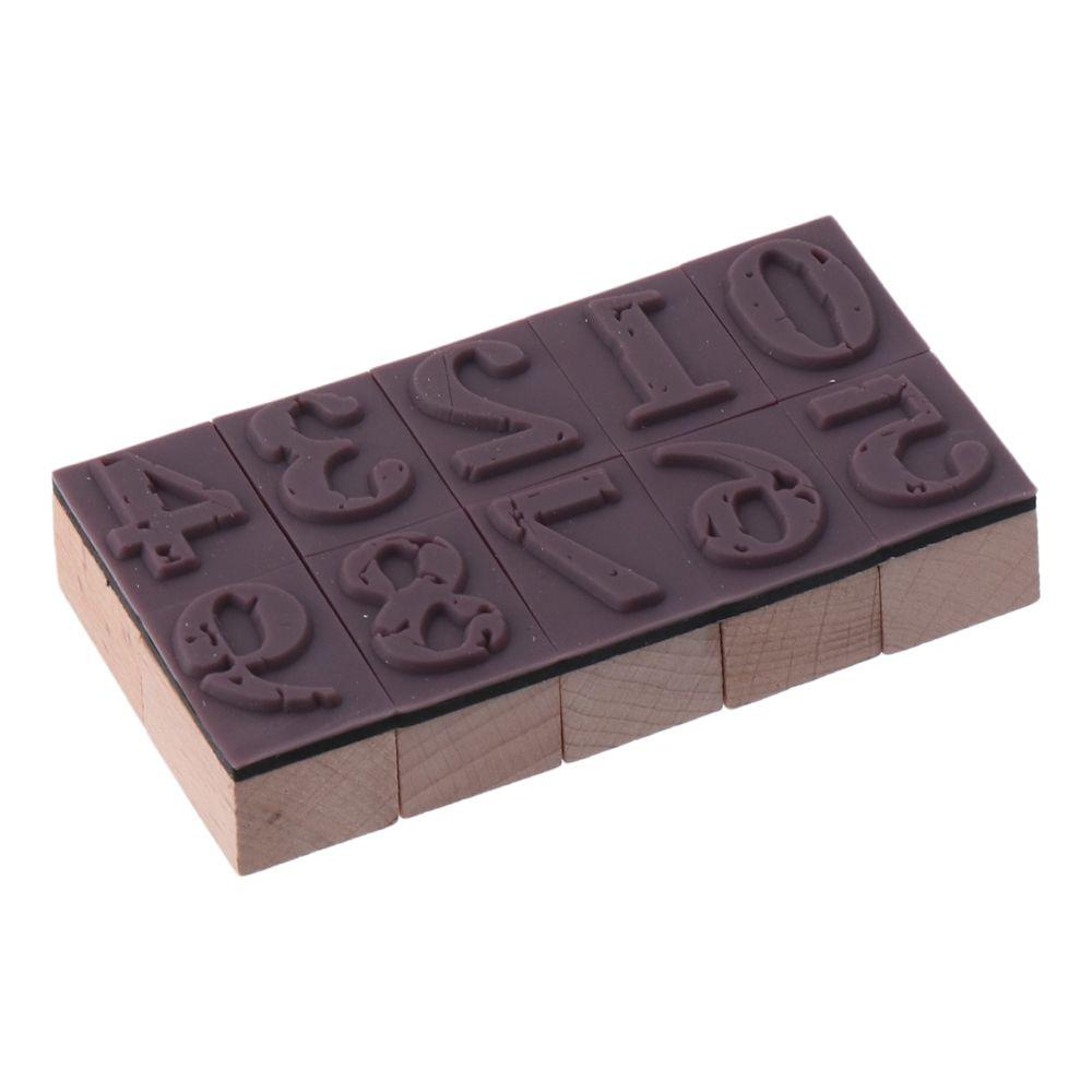 Wooden Alphabet Rubber Stamps Alphabet Vintage Wooden Rubber A-Z Letter Number Stamp For Letters