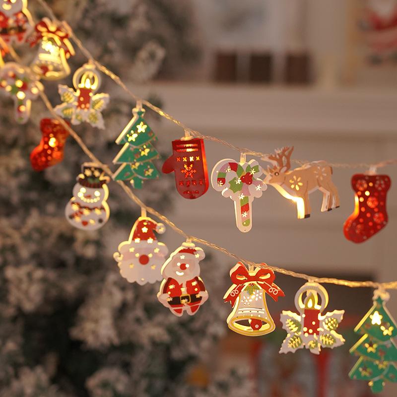 10/20 LED Christmas/Halloween String Lights with Ghost Witch Cat Pumpkin Spider Web Santa Claus Snowman Pirate Shape Decoration