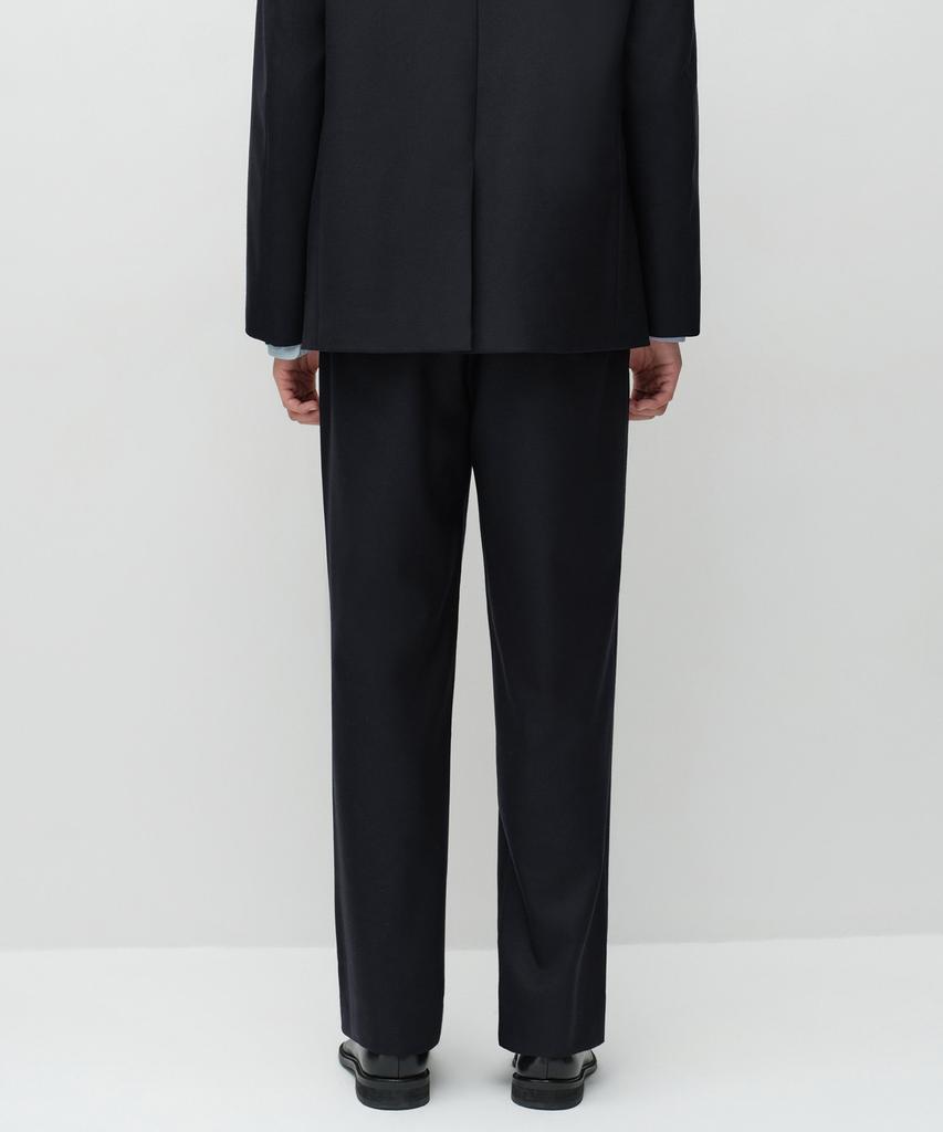MUSINSA STANDARD [City Workers] Wool Blend Tapered Slacks [Navy]