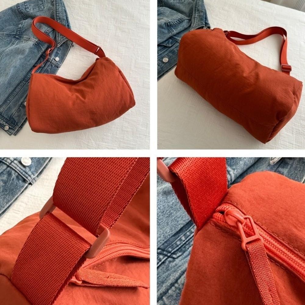 Large Capacity Simple Crossbody Bag Solid Color Canvas Pillow Bag Versatile Shoulder Bag Women