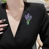 Lavender Lavender Brooch Flower Crystal Lavender Lapel Pins Lavender Women Brooch  Women