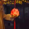 2025 New Mid-Autumn Festival Lotus Lantern Hand Held Glowing Light Lotus Lantern Chinese Festive Atmosphere Decoration Prop