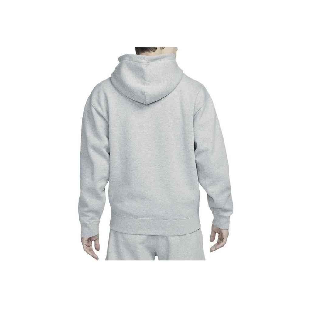 Nike Сплошной цвет с вышитым логотипом, пуловер с капюшоном, мужские топы с длинным рукавом, серый DX1356-063