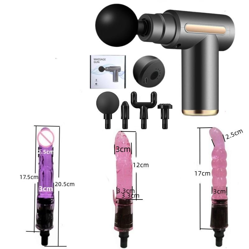 Многофункциональный комплект адаптеров для массажного пистолета с силиконовыми головками для взрослых