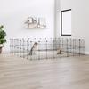 3114048 vidaXL Pet Cage with 60 Panels and Door Black 35x35 Cm