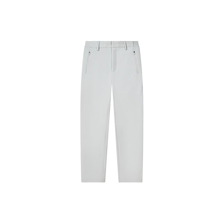 Fila Однотонные модные простые деловые брюки прямого кроя для通勤, мужские брюки, горчично-серый F11M247802FGY