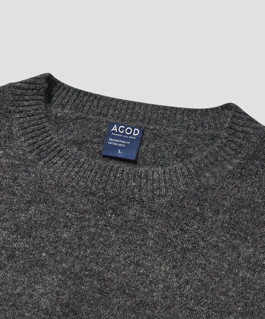 AGOD Signature Daily Crewneck Knit [Charcoal]