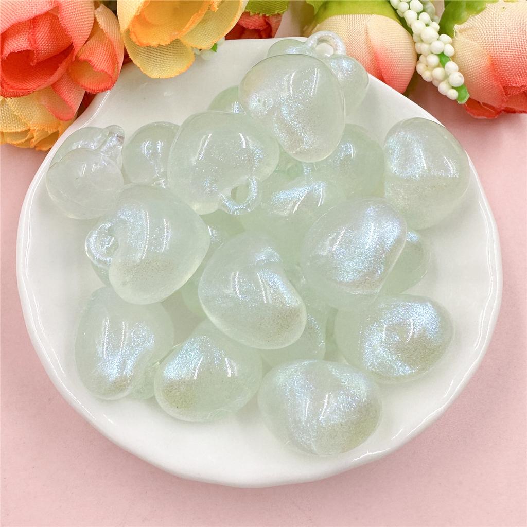 30 шт. 17,5*17,5 мм желе цвета акриловые персиковые сердечки свободные бусины DIY ювелирные аксессуары для изготовления браслетов и сережек