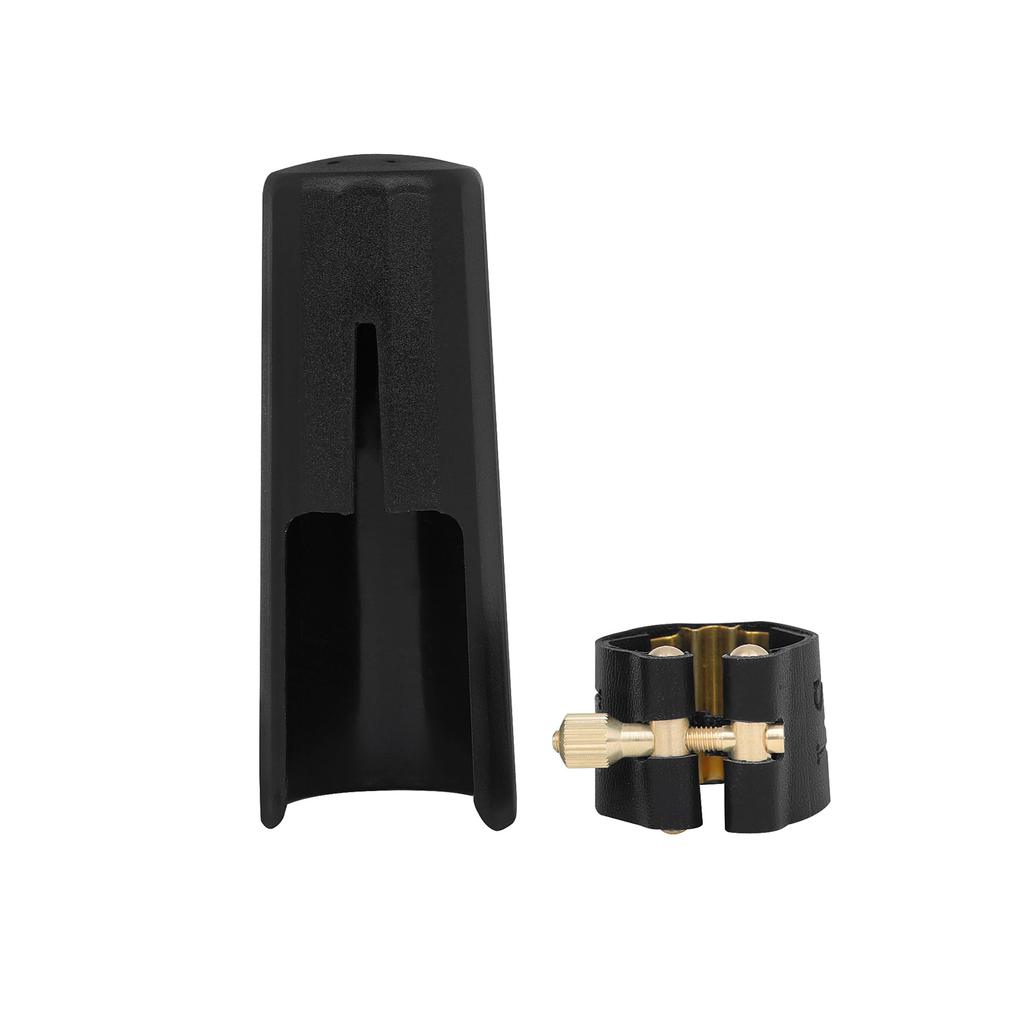 Металлическая пряжка для саксофона, кожаный зажим + колпачок, одинарный медный винт, регулировочная лигатура для саксофона, компактная