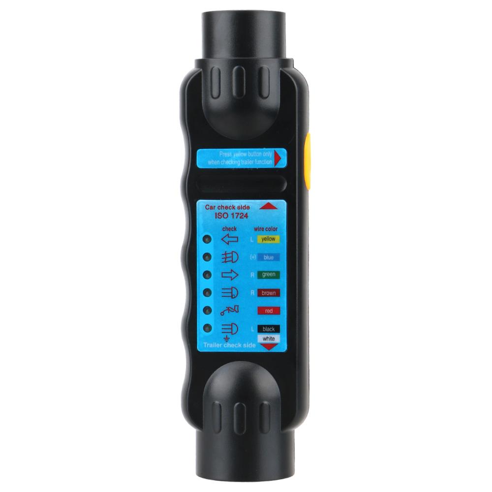 Тестер фар для буксировки автомобиля, буксировка фаркопа для каравана, тестер проводки, тестер для прицепа, 7-контактный разъем 12 В, диагностические инструменты