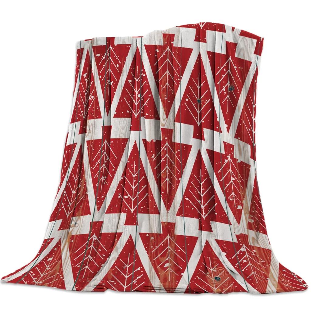 Christmas Winter Animals Checkered Buffalo Blankets Throw Cover Fleece Comfort Warm Room Couch Home Bedspread Blanket