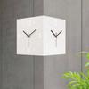Double Sided Corner Wall Clock Silent Friend Gift Decorative with Light Transducer Metal