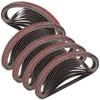 50PCS 13X457mm Sanding Belts, 40-400 Grits 1/2' X 18' Aluminum Oxide Abrasive Belts for Air Belt Sander Welding Spot Grinding