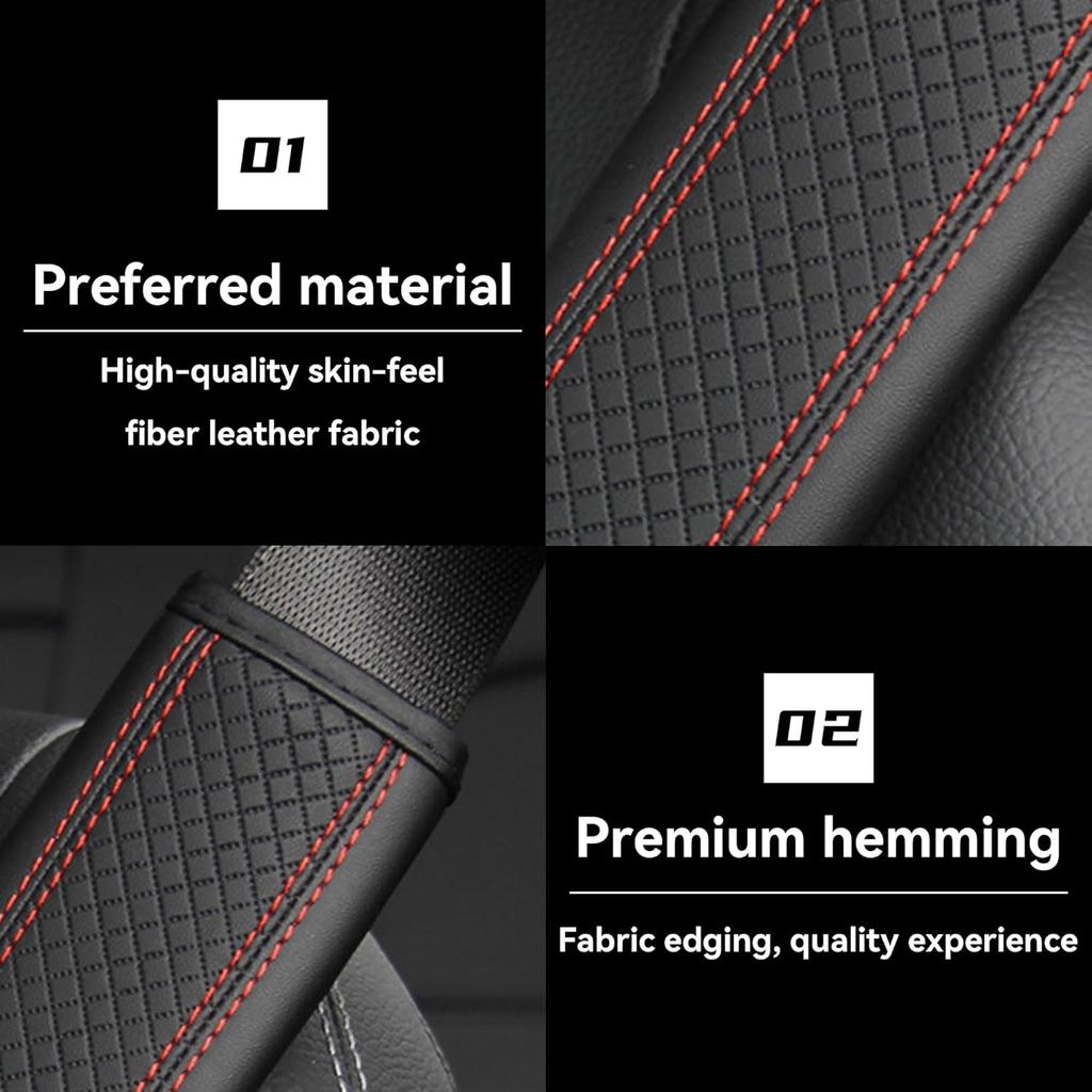 2PCS Car Seat Belt Cover, Soft Shoulder Strap Covers Harness Pads, Safety Leather Seatbelt Comfort Driving Cushion Protect Your Shoulder And Neck