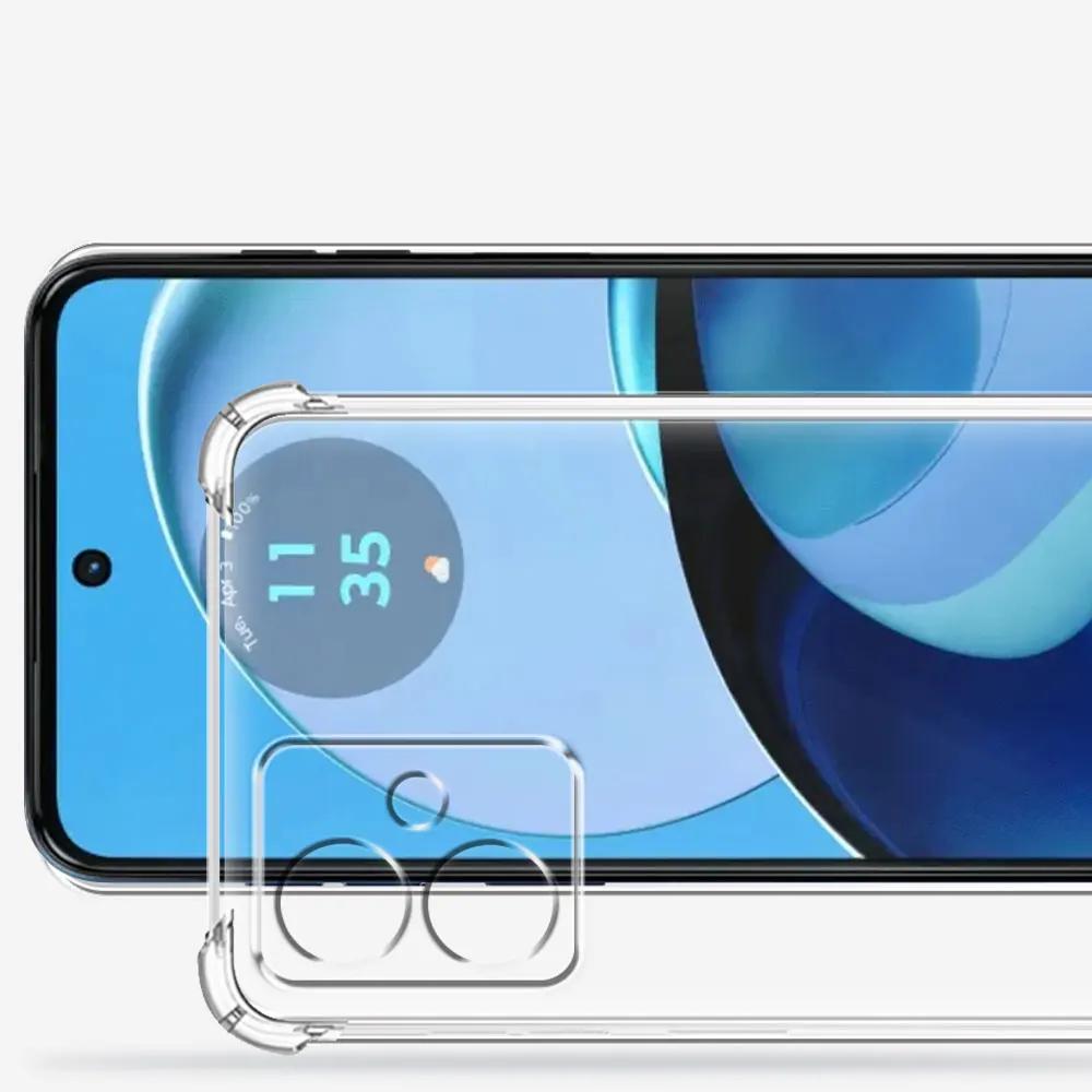 Чехол для Motorola Moto G14, прозрачный противоударный мягкий силиконовый чехол для телефона Moto G10 G13 G20 G23, чехол для Moto G30 G53 G73, чехол