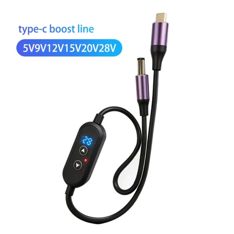 Универсальный кабель-преобразователь Type C на DC5525 5521, PD140W, для различных электронных устройств и зарядных устройств, с регулировкой напряжения