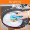 Durable Pot Scrubber With Abs Handle And Nylon Bristles For Home Cleaning