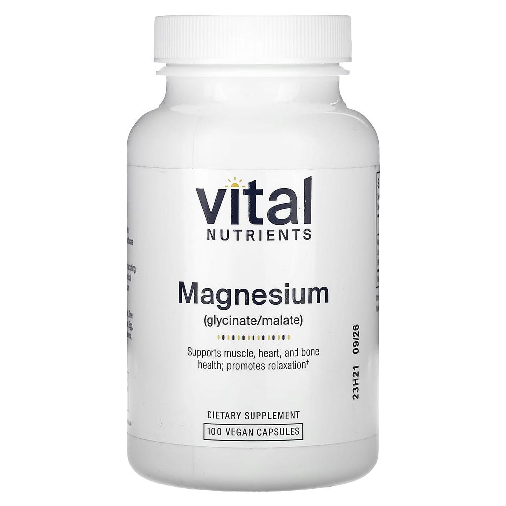 Vital Nutrients, Магний, 240 мг, 100 вегетарианских капсул (120 мг на капсулу)