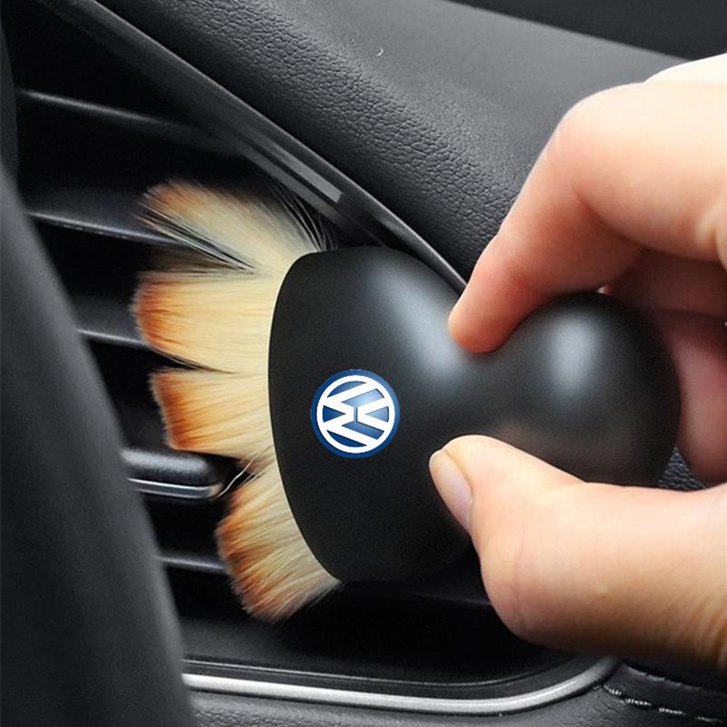 Car Sticker Hub Caps Car Interior Cleaning Tool Soft Brush Gap Dust Removal Tools For Volkswagen VW GTI Golf Sagitar Lamando Jet