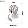 Kirin Lion Fox Totem Flower Tattoo Sticker – Waterproof & Customizable Realistic Design
