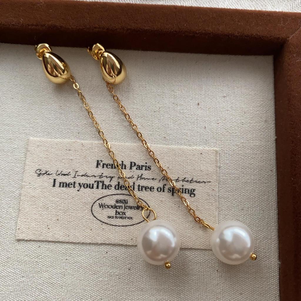 Wear More Fringed Chain Pearl Stud Earrings, Earrings, Versatile Light Luxury Temperament, Advanced Sense, Classic Elegance And Exquisite Earrings