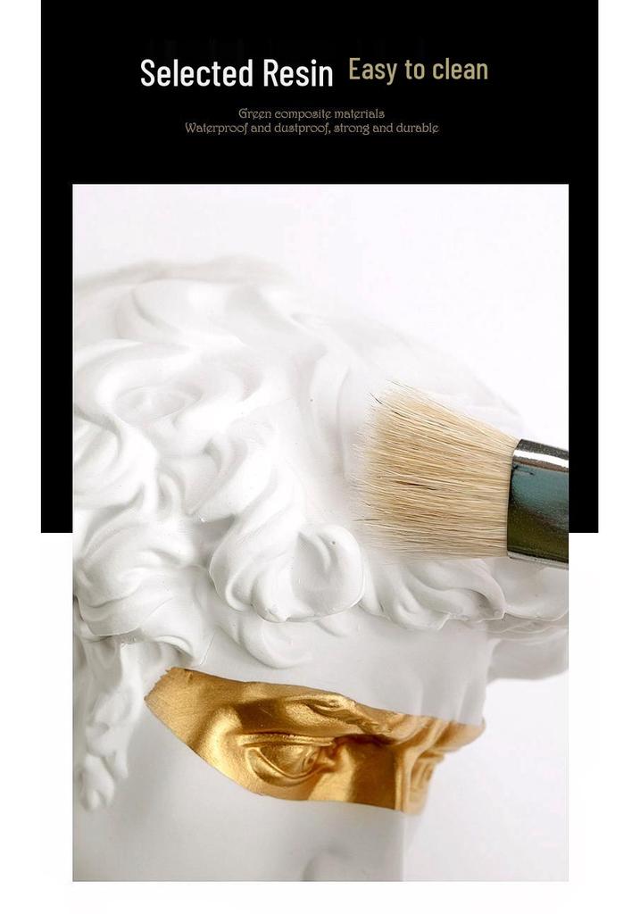 Black Gold David Resin Plaster Bust Ornament Art Kit