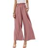 Summer Women's Pants Cotton Linen Women's Solid Color High Waist Loose Casual Wide Leg Pants
