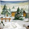 Christmas Tree Snow Scenery Tapestry Bedroom Living Room Home Christmas Wall Decoration