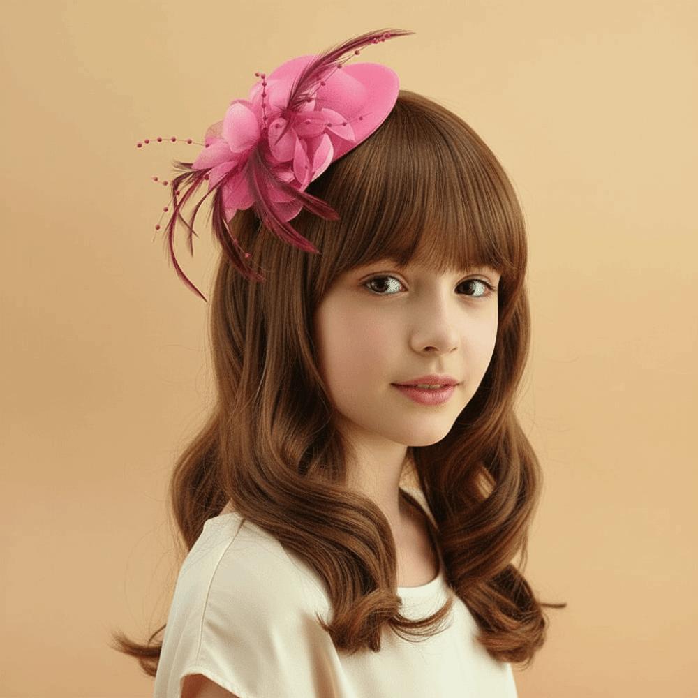 Mesh Mini Fascinator Hair Clip Exquisite Hair Accessories for Girls Children's Day