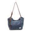 Large Capacity Denim Tote Bag Women's New Casual Commuting Shoulder Bag College Student Class Bag