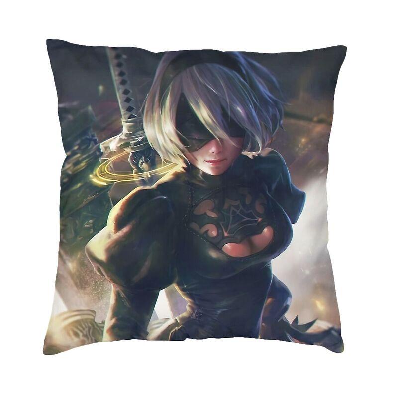 Nier Automata Anime Hentai Girl Sexy Yorha 2b Square Throw Pillow Cover Decoration 3D Two Side Printing Cushion Cover for Car