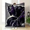 Black Panther Vibrant Claw Design Warm blanket - Flannel blanket for bedroom, living room, sofa, and nap.