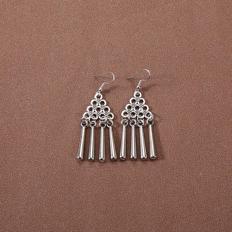 Серьги-кисточки в китайском дворцовом стиле в стиле ретро: Этнические тибетские серебряные украшения Ханфу