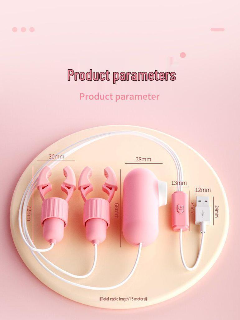 Lai Le Pink Daiyu Rabbit Nipple Clamps & Vibrator for Women