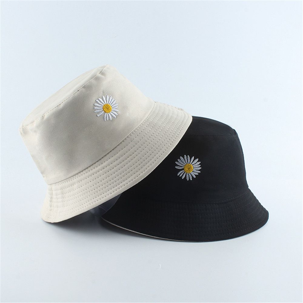Spring Summer Portable Daisies Foldable Bucket Hat Sun Hat Beach Cap Fisherman Cap