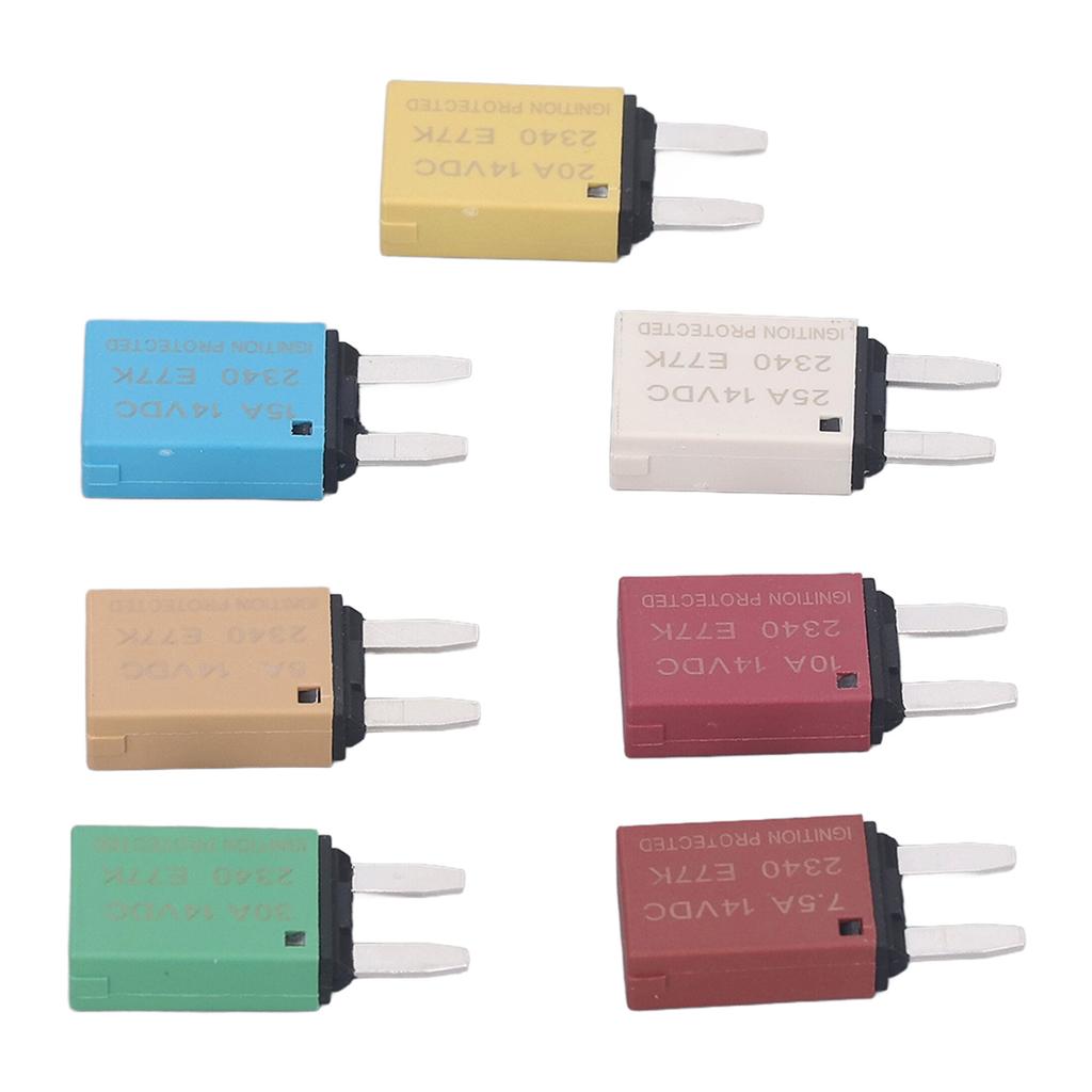 Набор 7 шт. Автоматический предохранитель с самовозвратом 5А 7,5А 10А 15А 20А 25А 30А ATC ATO лезвие для автомобиля лодки автодома
